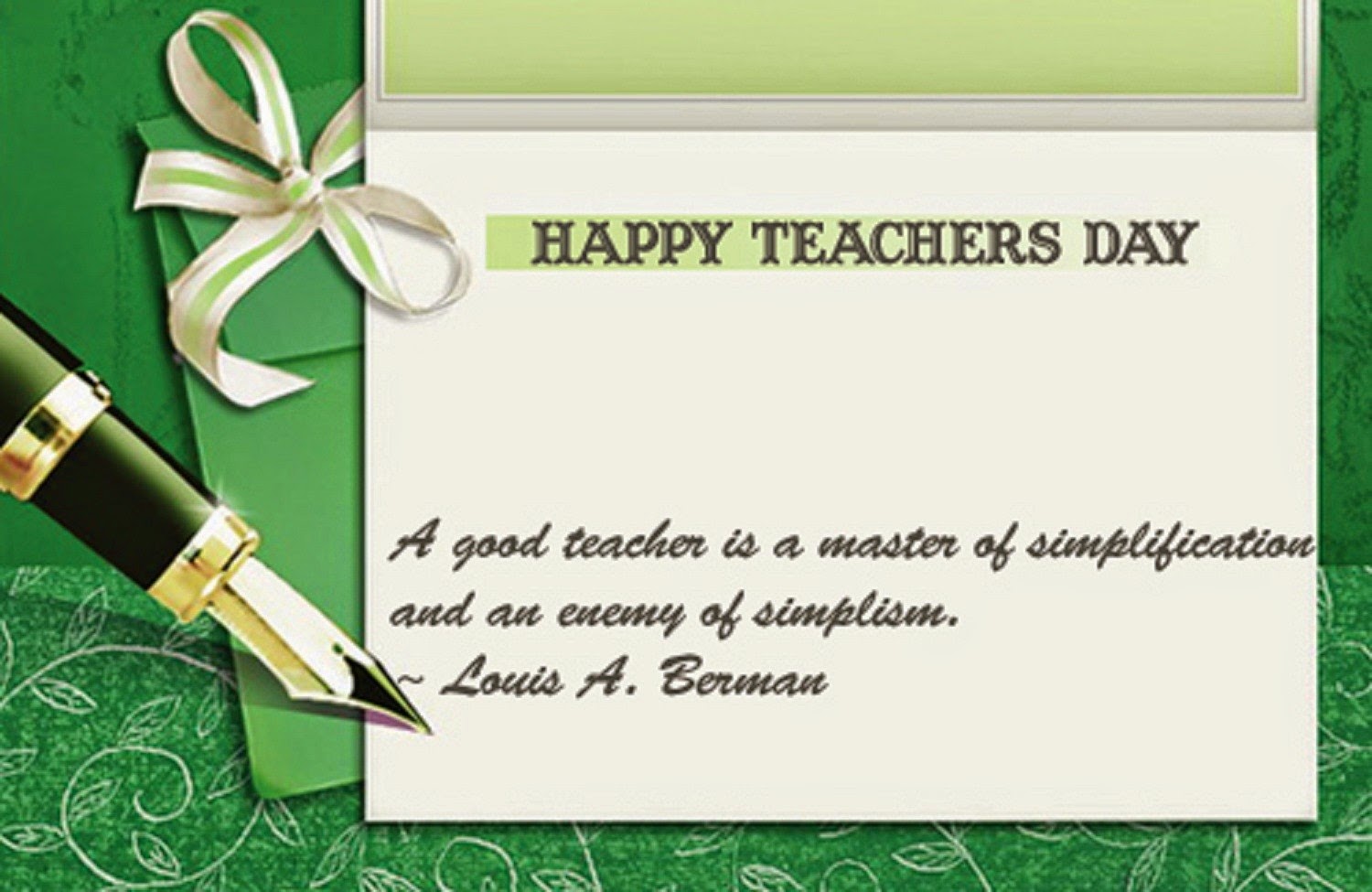 Greeting Card Happy Teacher's Day , HD Wallpaper & Backgrounds