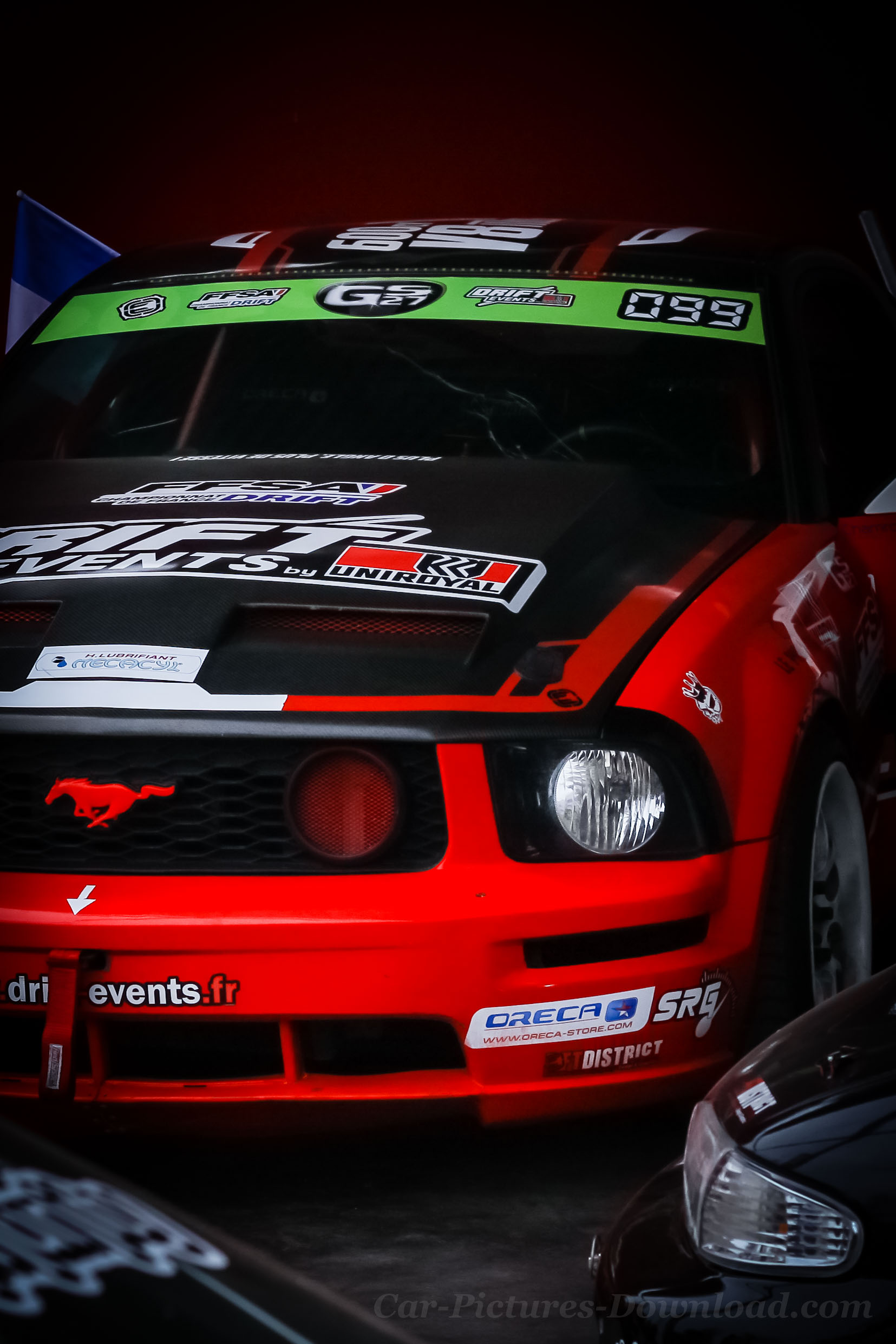 Red Ford Mustang Drift Car Phone Wallpaper Hd - Group A , HD Wallpaper & Backgrounds