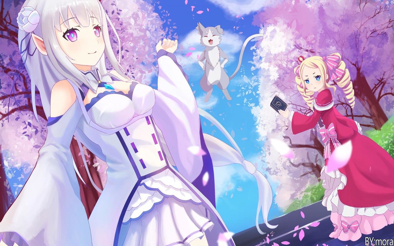 Awesome Emilia Free Wallpaper Id - Re Zero Wallpaper Emilia , HD Wallpaper & Backgrounds