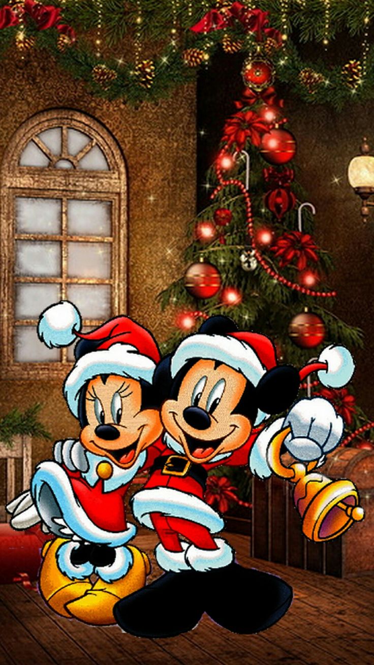 Mickey & Minnie Christmas , HD Wallpaper & Backgrounds