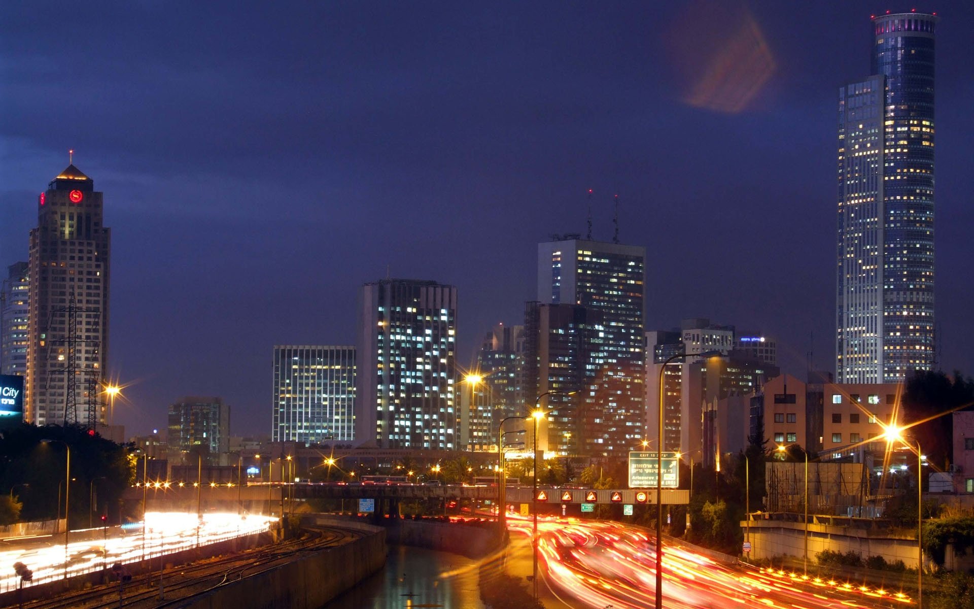 2 Kbytes, Wallpapers, Tel Aviv, Israel, - Israel City At Night , HD Wallpaper & Backgrounds