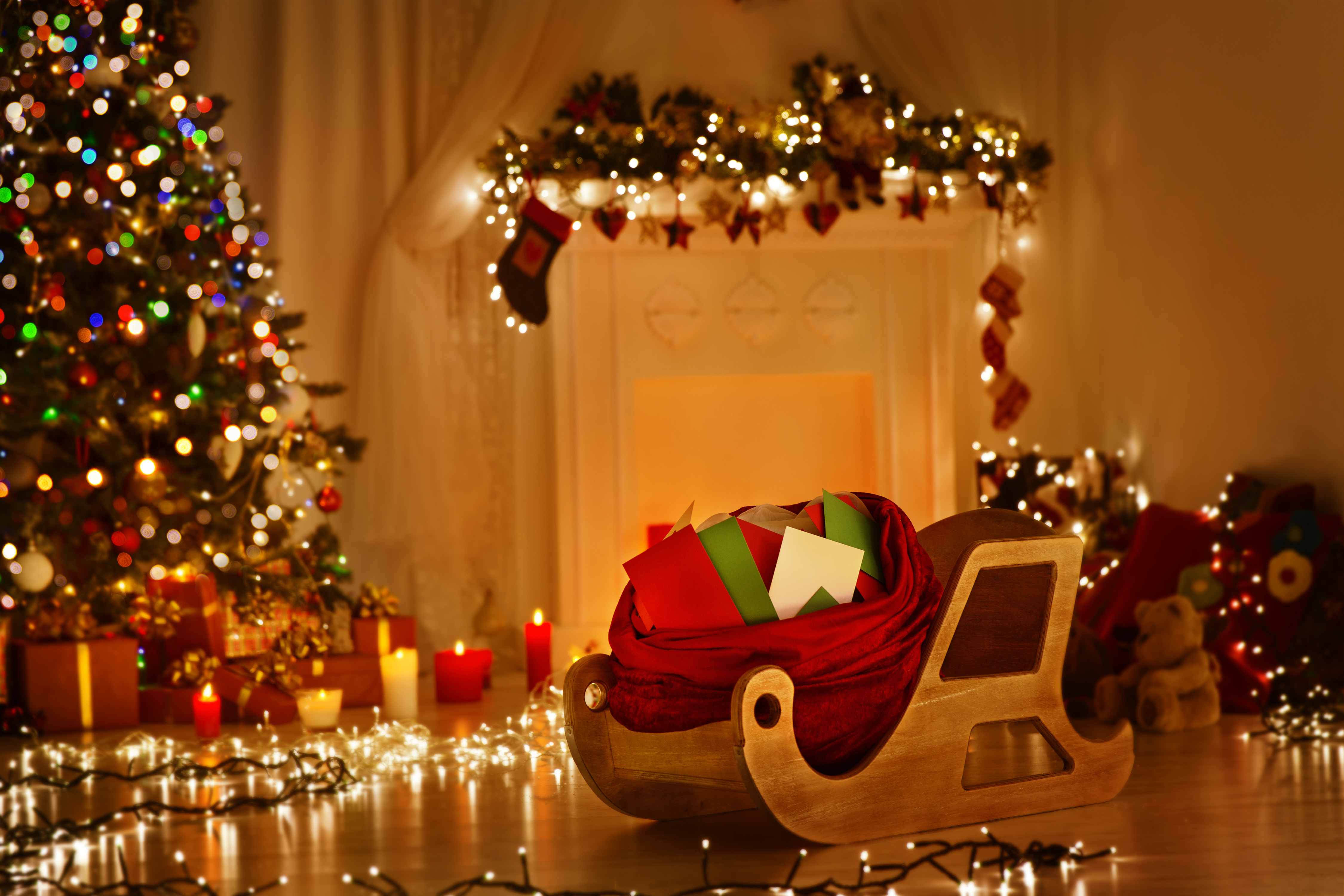 Christmas Background Home 4k , HD Wallpaper & Backgrounds