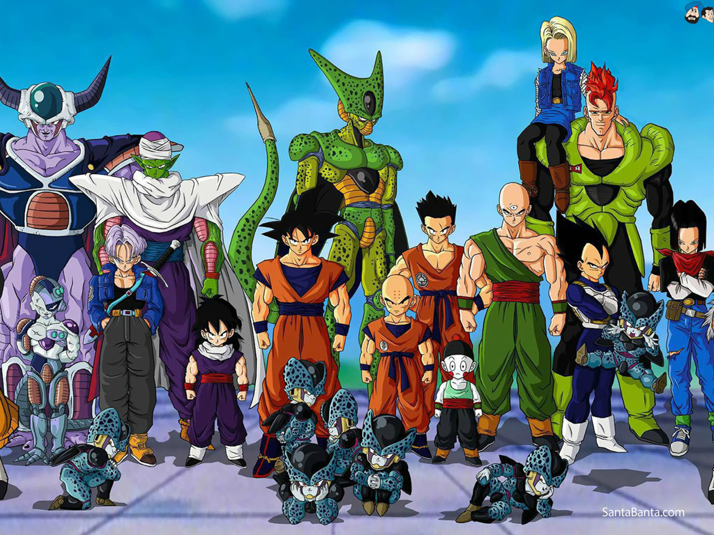 Cartoon Characters Wallpaper - Dragon Ball Z All Characters Real , HD Wallpaper & Backgrounds