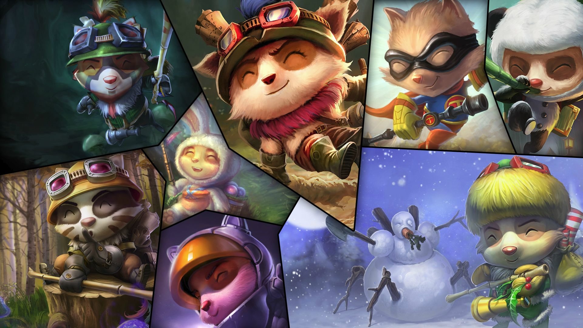 Free Teemo High Quality Wallpaper Id - Teemo Collage , HD Wallpaper & Backgrounds