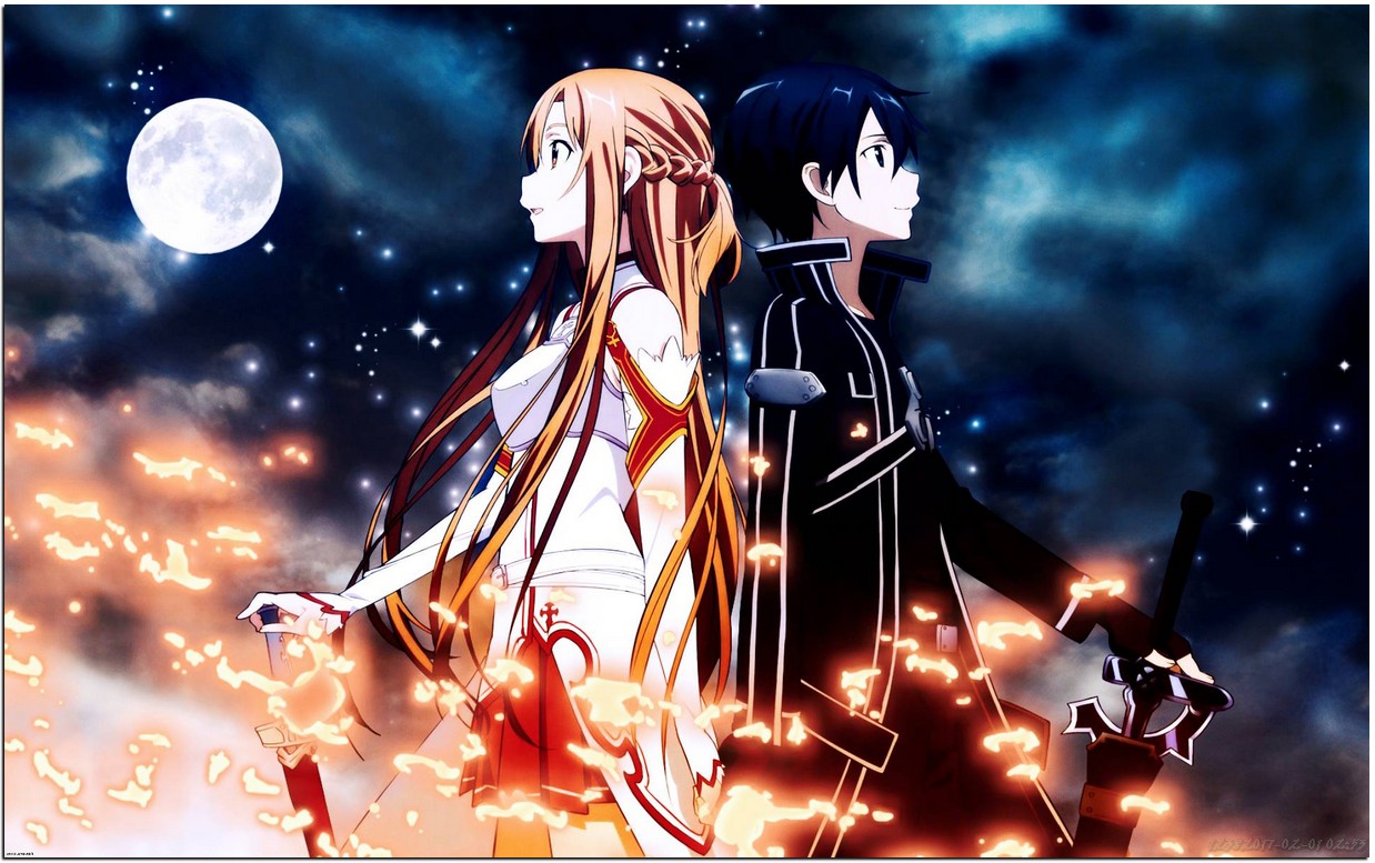 Kiritoasunakiss-hd Wallpaper Of Sword Art Online - Kirito And Asuna Wallpaper 4k , HD Wallpaper & Backgrounds