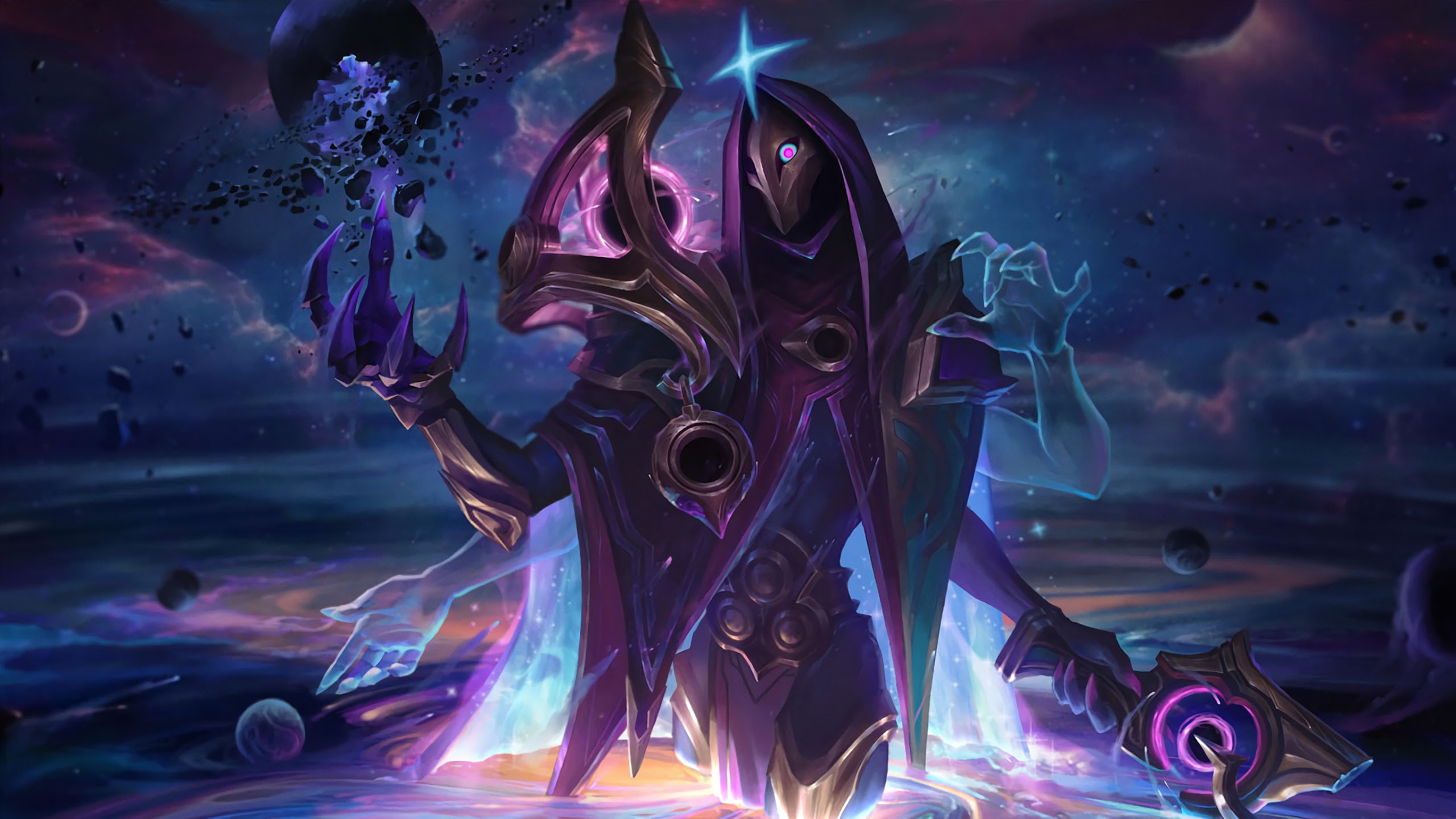 Dark Cosmic Jhin, Splash Art, Lol, 4k, - Dark Cosmic Jhin , HD Wallpaper & Backgrounds