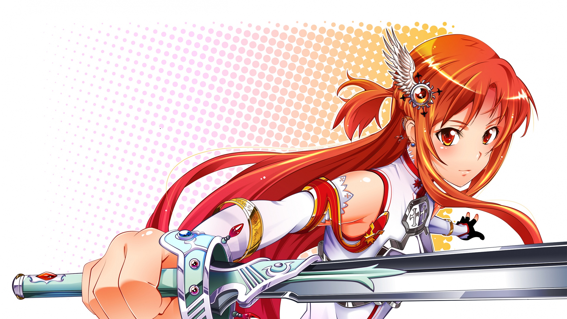 Wallpaper Sword Art Online Redhead Sight Asuna - 1080p Sword Art Online Asuna , HD Wallpaper & Backgrounds