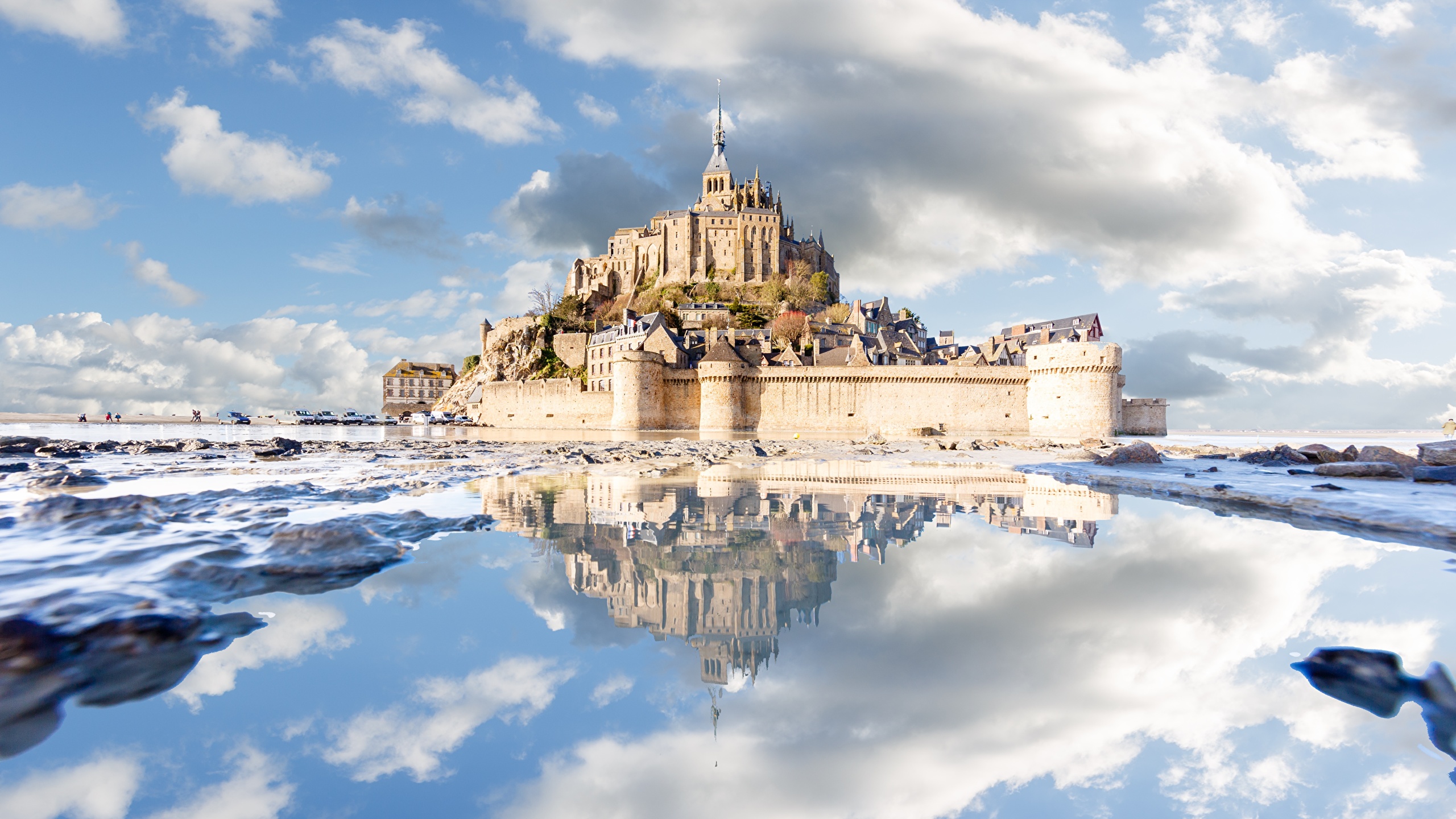 Le Mont Saint Michel Winter , HD Wallpaper & Backgrounds
