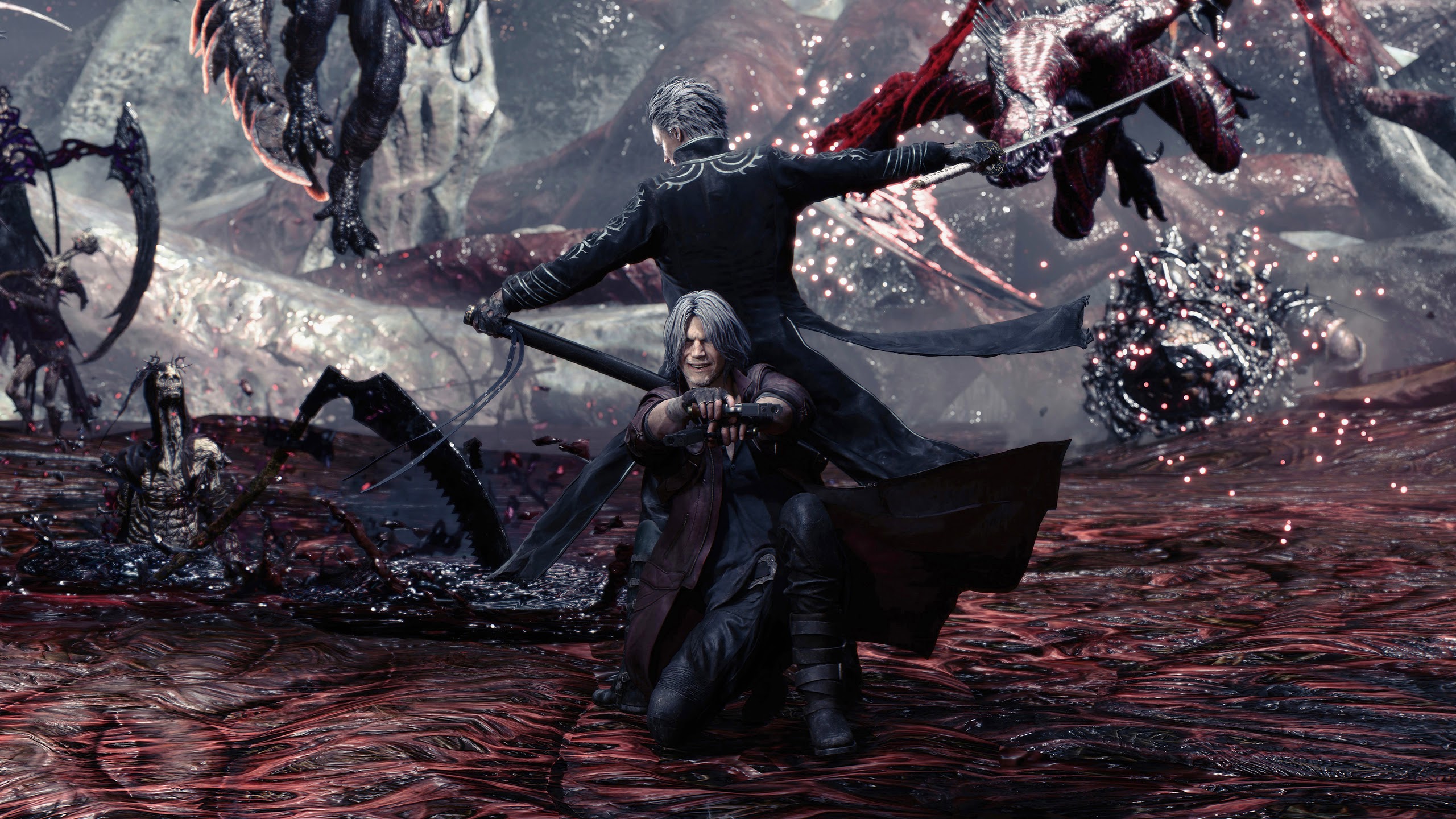 Devil May Cry 5, Dante And Vergil, 4k, - Devil May Cry 5 Dante And Vergil , HD Wallpaper & Backgrounds