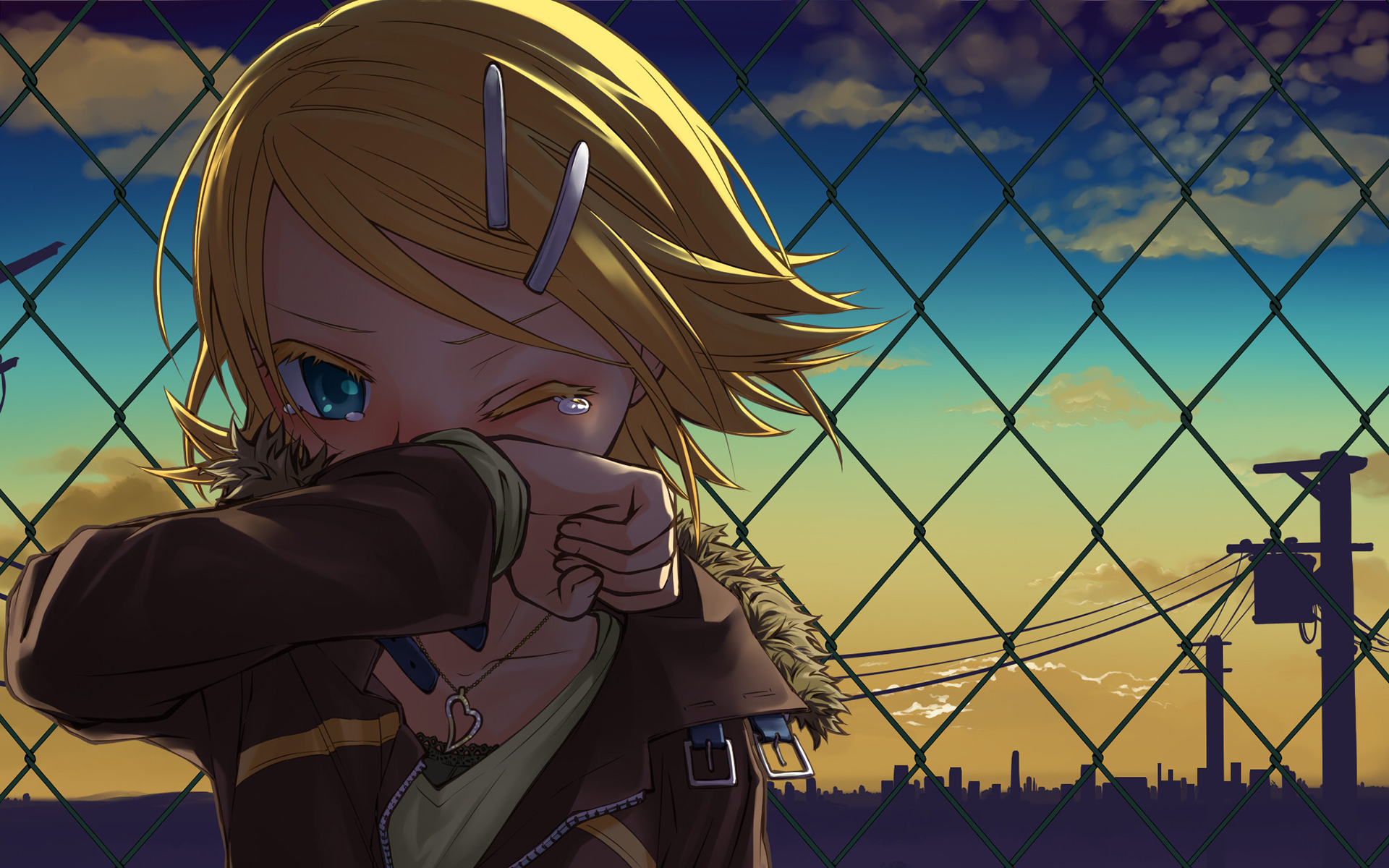 Kagamine Rin Crying , HD Wallpaper & Backgrounds