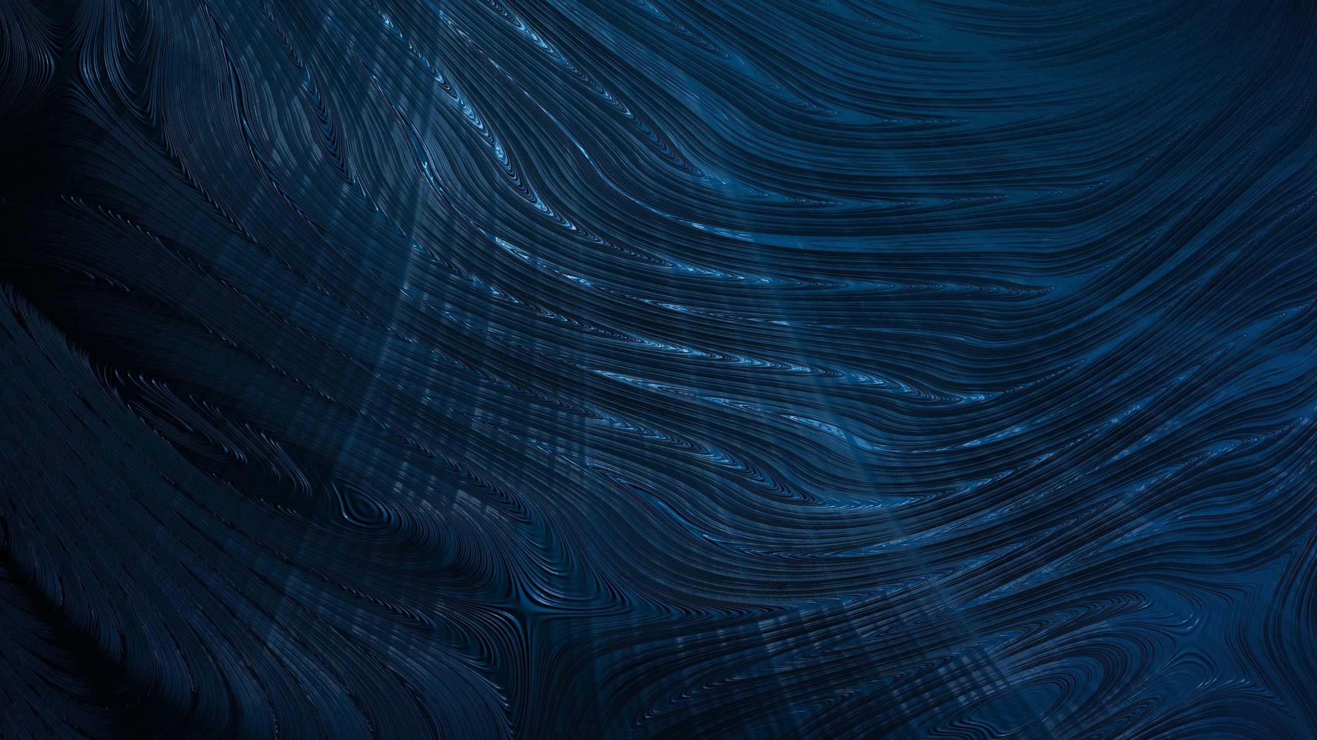 Fractal Waves, Dark Blue - Macro Photography , HD Wallpaper & Backgrounds