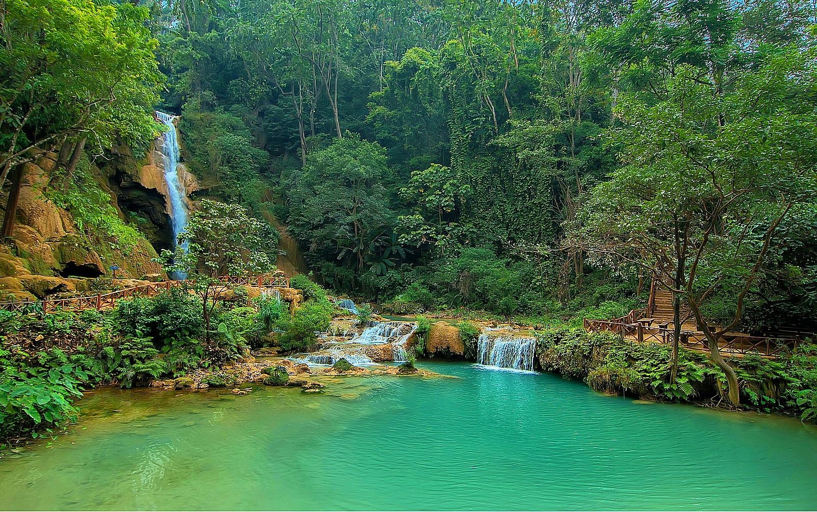 Kuang Si Falls , HD Wallpaper & Backgrounds