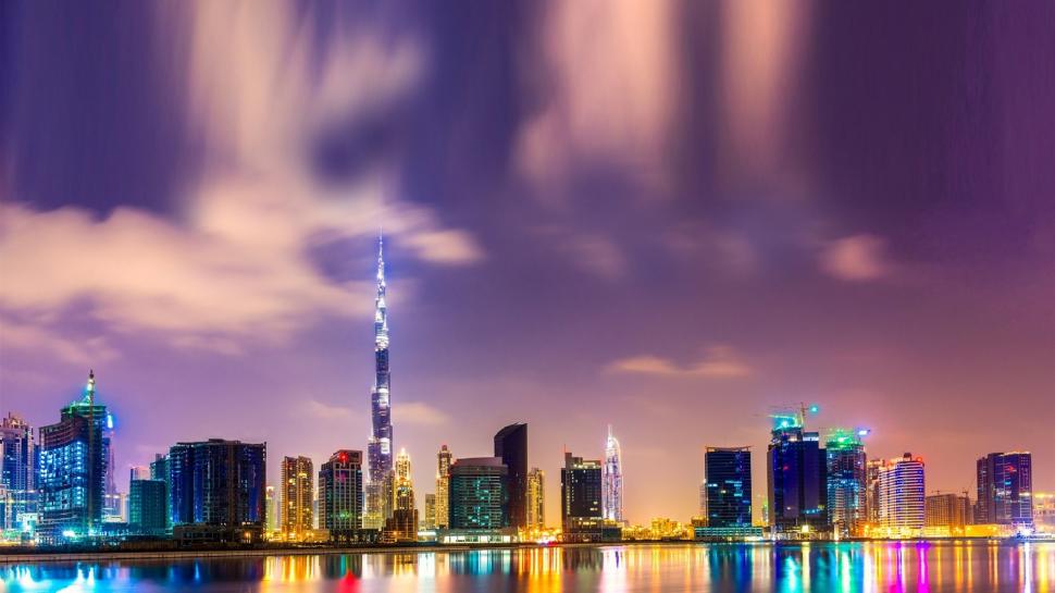Beautiful Night In Dubai, Burj Khalifa, High-rise Buildings, - Burj Khalifa Full Hd , HD Wallpaper & Backgrounds