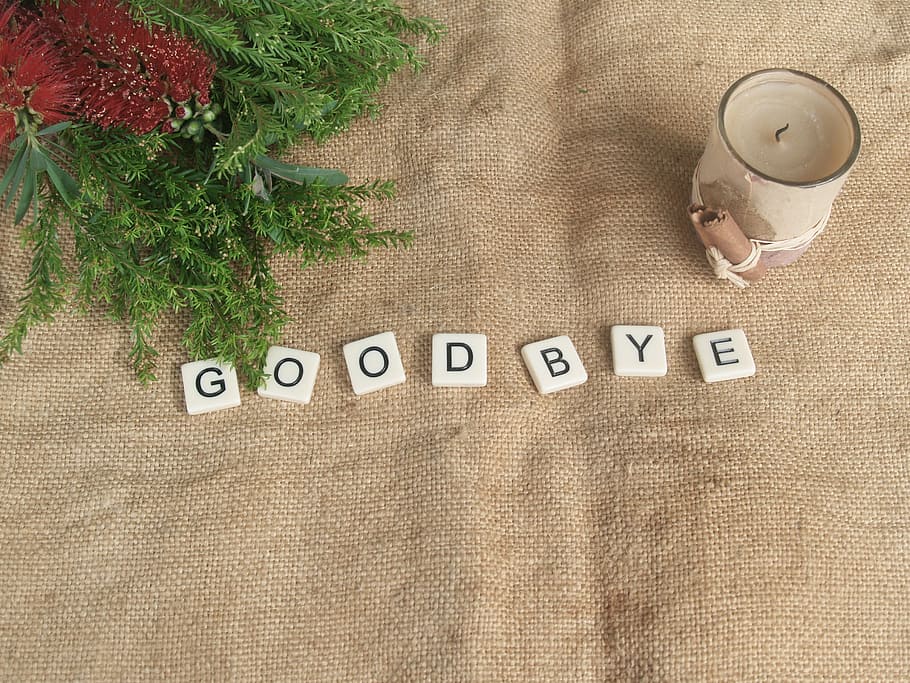 Goodbye, Farewell, End, Hessian, Rustic, Callistemon, - Thank You And Goodbye With Flowers , HD Wallpaper & Backgrounds