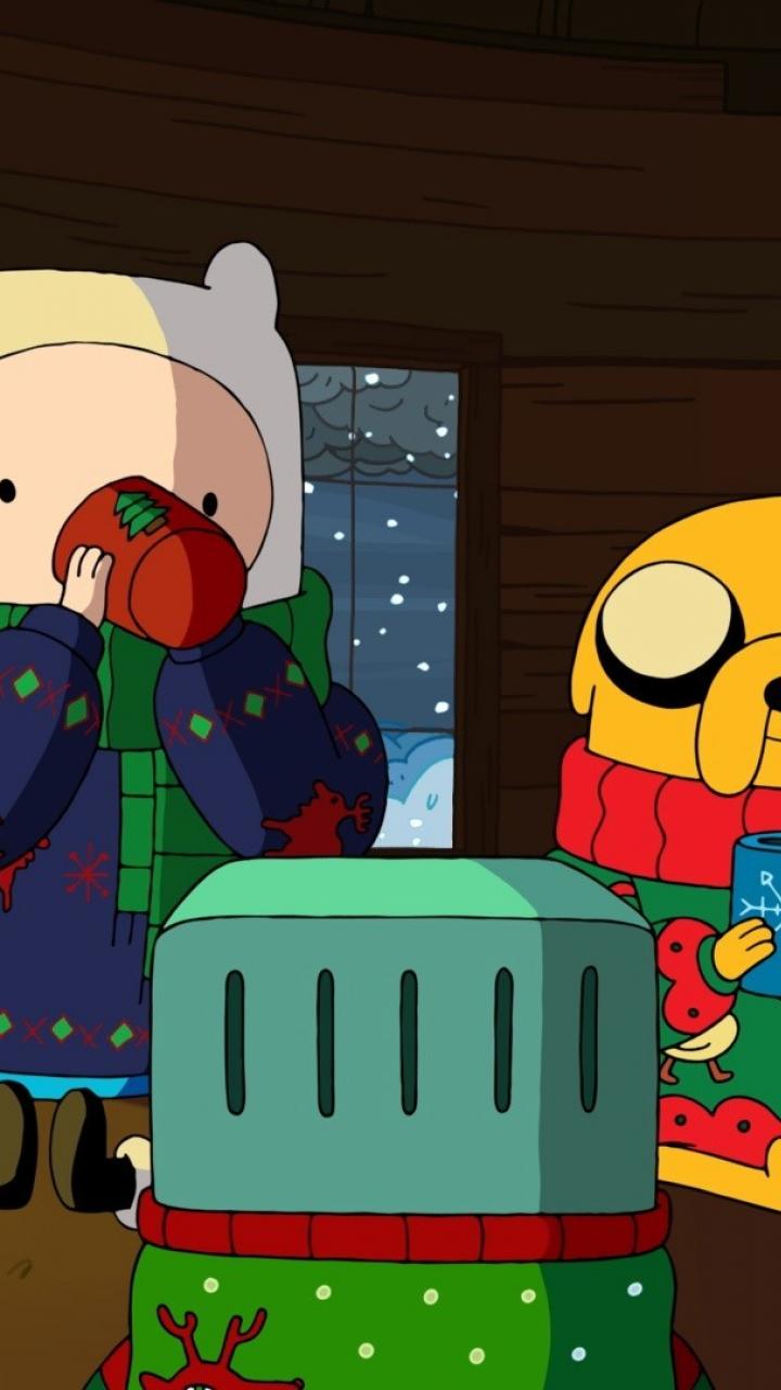 Adventure Time Wallpapers For Mobile Phone In - Finn And Jake Christmas , HD Wallpaper & Backgrounds