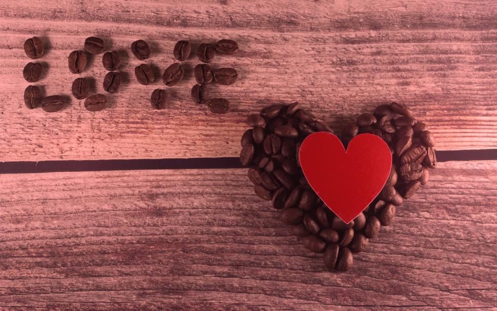 Love Heart, Coffee Beans, Romantic Wallpaper,love Hd - Romantic Love Heart Images Hd , HD Wallpaper & Backgrounds