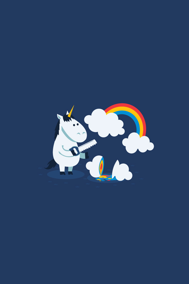 Rainbow Cartoon Cloud Unicorn , HD Wallpaper & Backgrounds