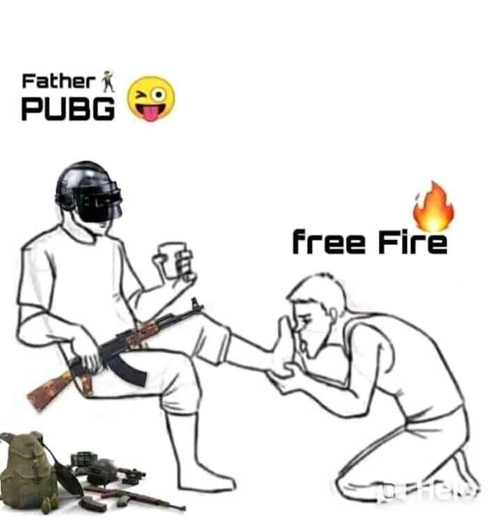 Pubg And Free Fire Funny Meme - Free Fire Vs Pubg , HD Wallpaper & Backgrounds