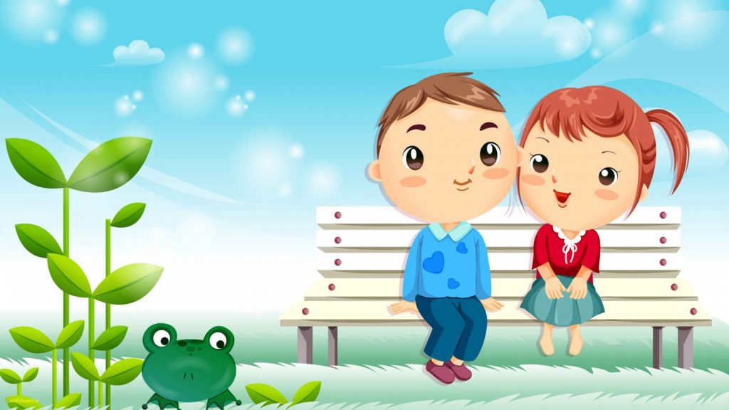 Cute Cartoon Wallpapers Awesome D Love Couple Cartoon - Couple Pics In Cartoon , HD Wallpaper & Backgrounds