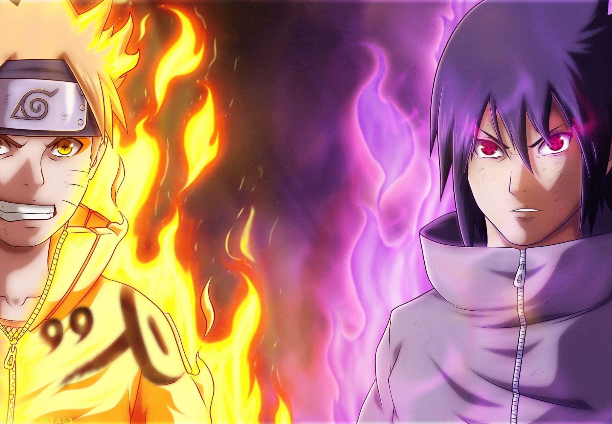 Naruto, Uzumaki Naruto, Uchiha Sasuke, Sharingan, Sage - Naruto Sage Mode Kurama , HD Wallpaper & Backgrounds