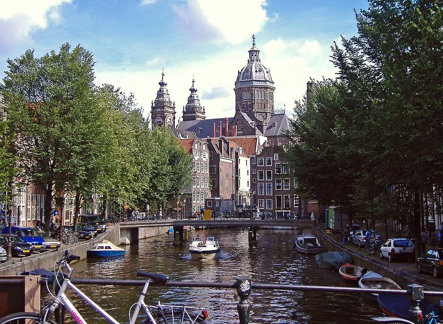 Amsterdam, Canal, Centrum, Nikolaaskerk, St Nikolas, - Canals Of Amsterdam , HD Wallpaper & Backgrounds