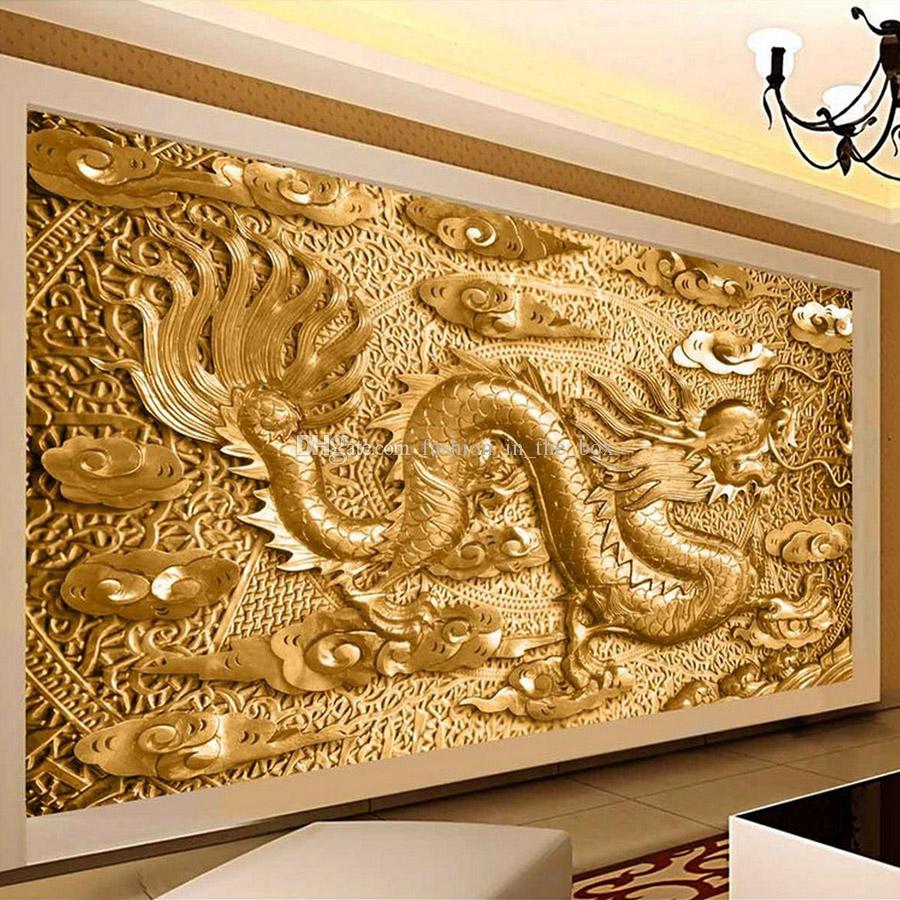 Gold Dragon Wall Art , HD Wallpaper & Backgrounds