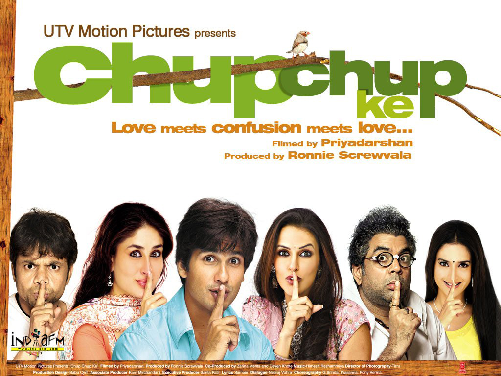 Rajpal Yadav,kareena Kapoor,shahid Kapoor,neha Dhupia,paresh - Chup Chup Ke Filmi , HD Wallpaper & Backgrounds