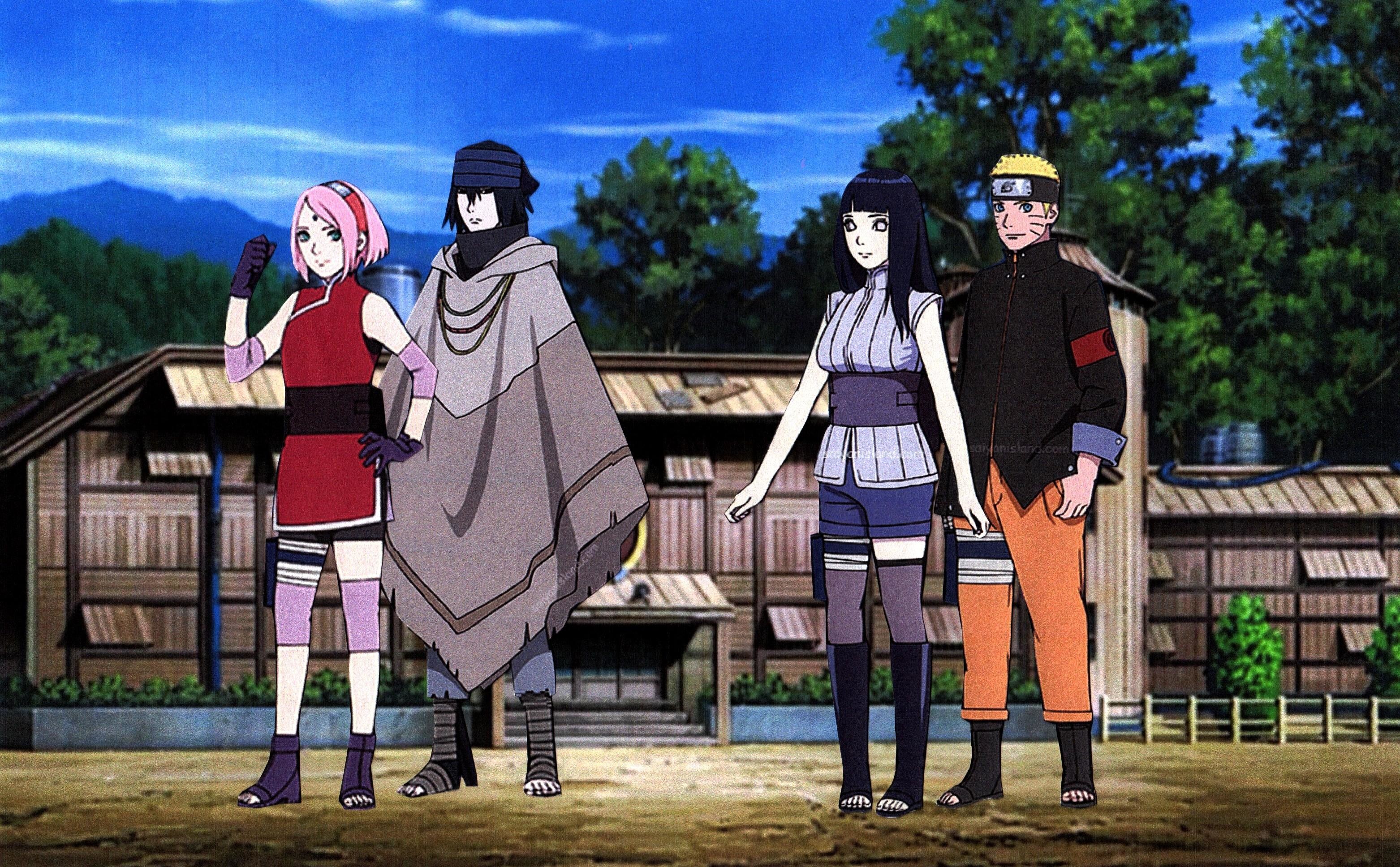 Naruto Hinata Sasuke Sakura Wallpaper By Weissdrum - Sasuke Sakura And Naruto , HD Wallpaper & Backgrounds