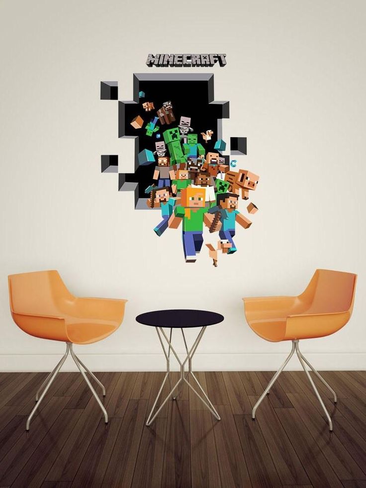 Minecraft 3d Wall Stickers , HD Wallpaper & Backgrounds