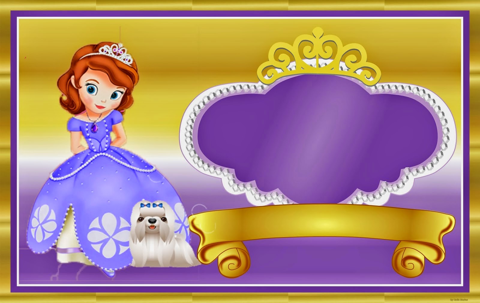 Sofia The First Birthday Background - Background Sofia The First Invitation , HD Wallpaper & Backgrounds