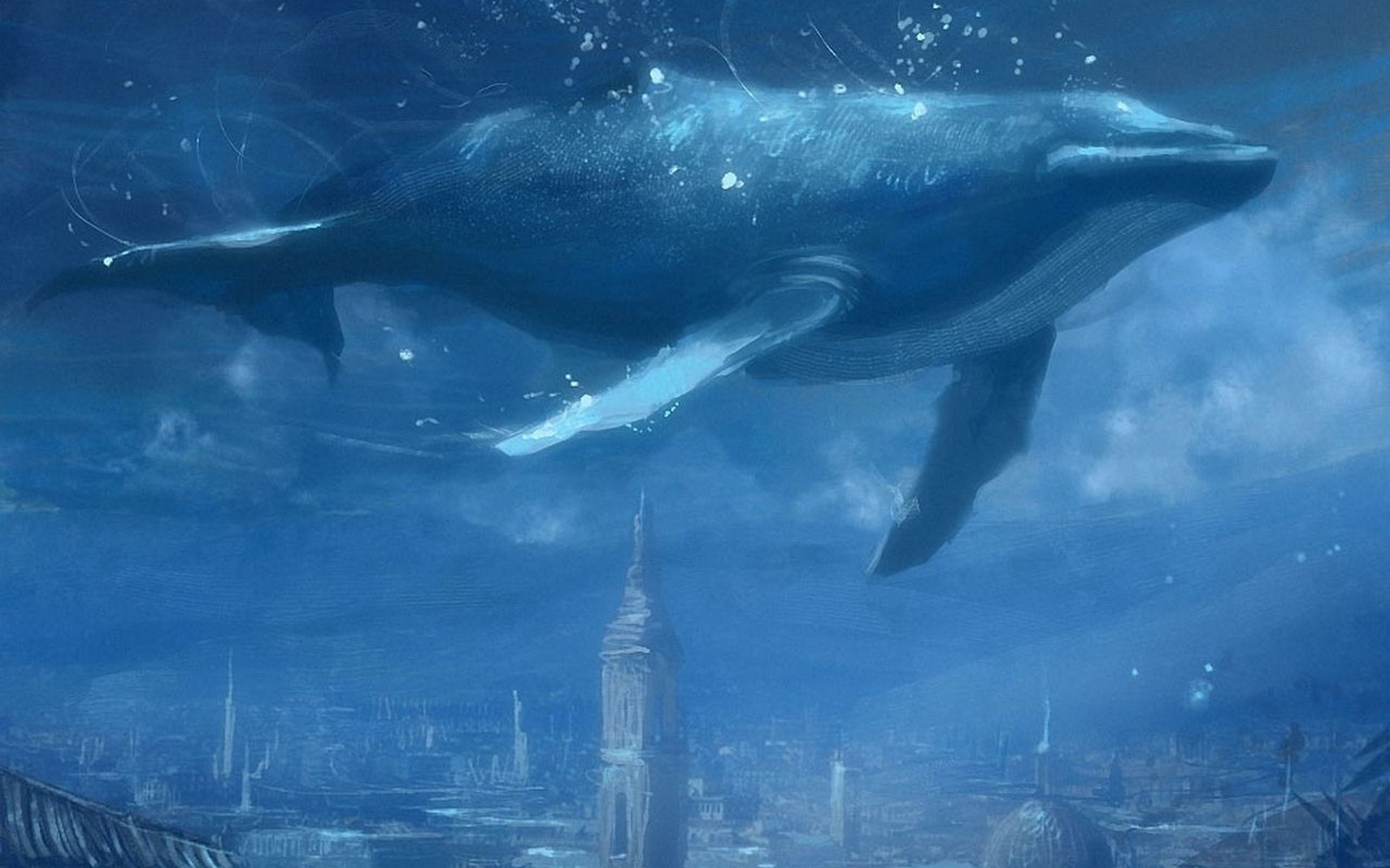Wallpaper - Whale Fantasy Art , HD Wallpaper & Backgrounds