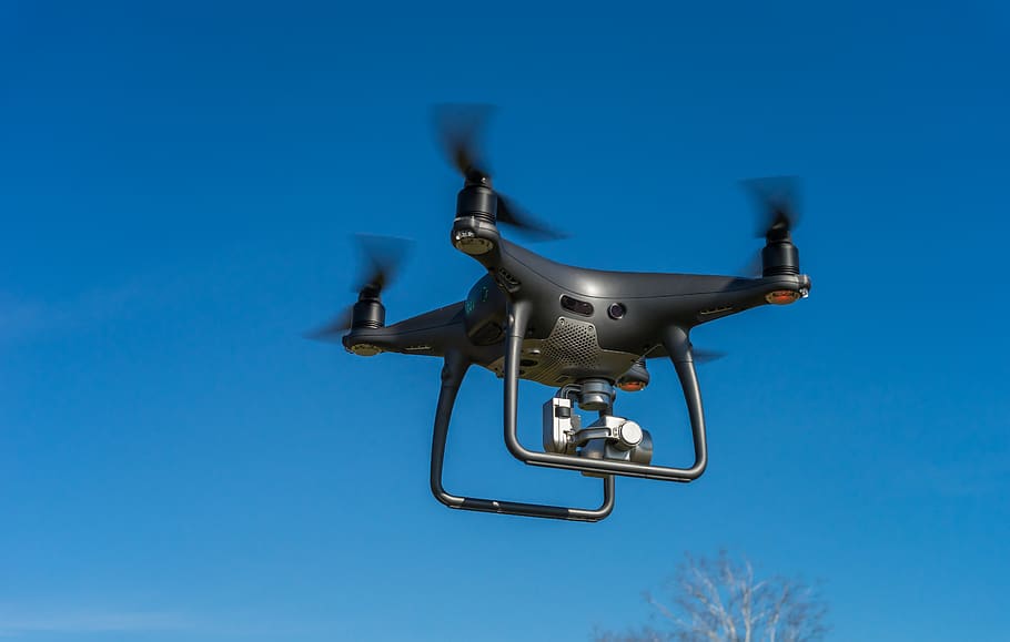 Drone, Uav, Quadrocopter, Hobby, Sky, Illuminated, , HD Wallpaper & Backgrounds
