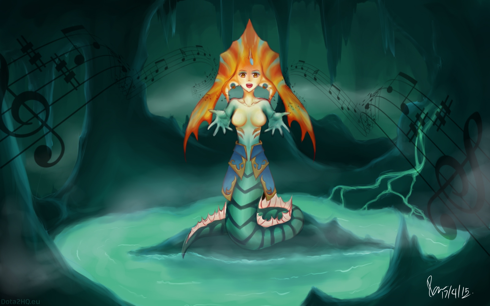 Dota 2 Naga Siren Fan Art , HD Wallpaper & Backgrounds