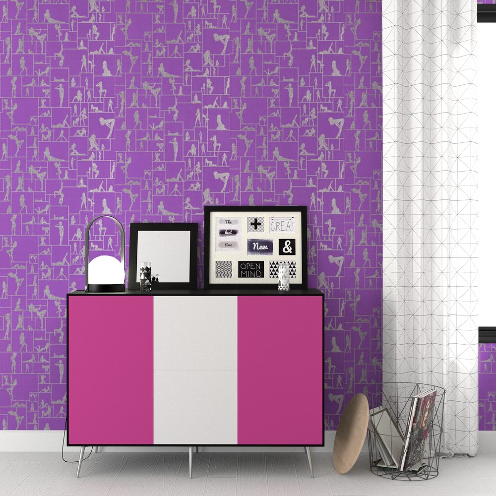 Wallpaper Temptation By Koziel Colour Dark Purple - Papier Peint Violine , HD Wallpaper & Backgrounds