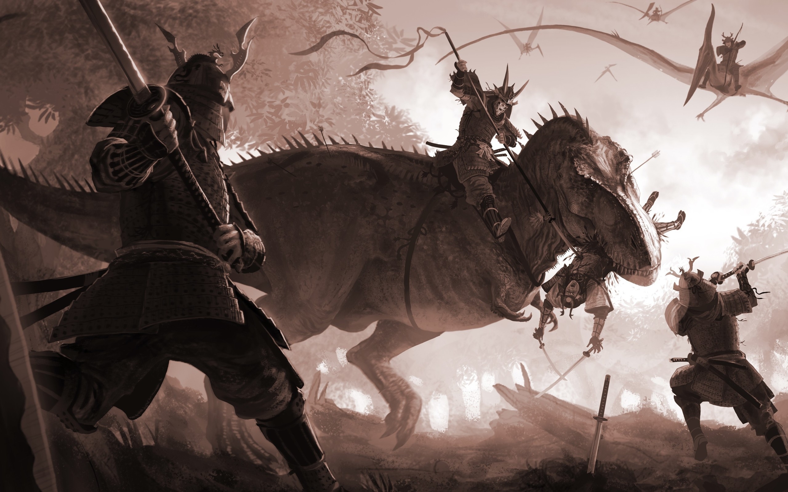 Samurai Dinosaur , HD Wallpaper & Backgrounds