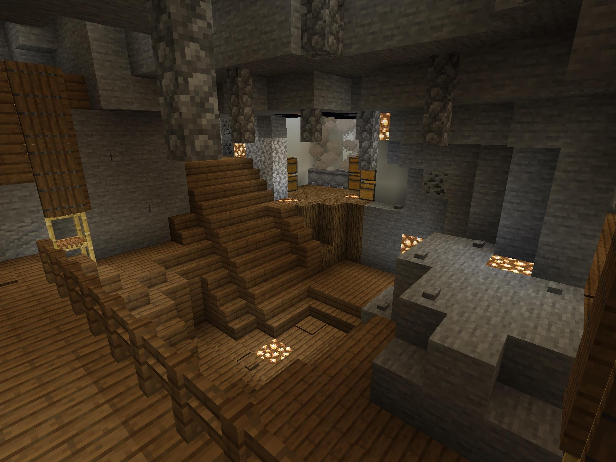 Minecraft Cave House Interior , HD Wallpaper & Backgrounds