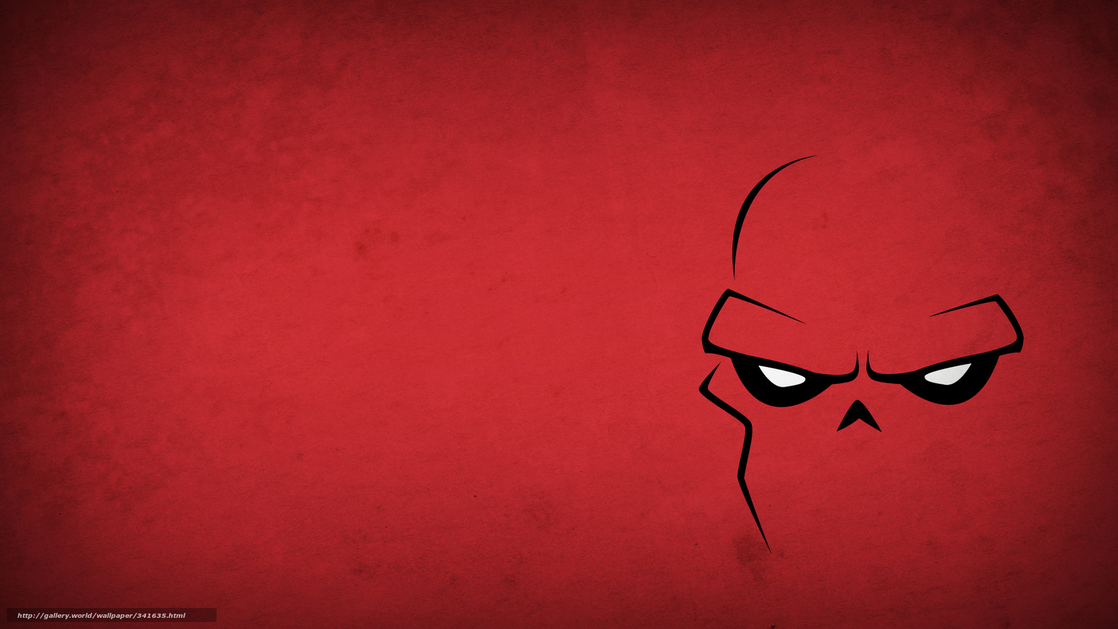 Download Wallpaper Red Skull, Minimalism, Picture Free - Red Skull Wallpaper Marvel , HD Wallpaper & Backgrounds