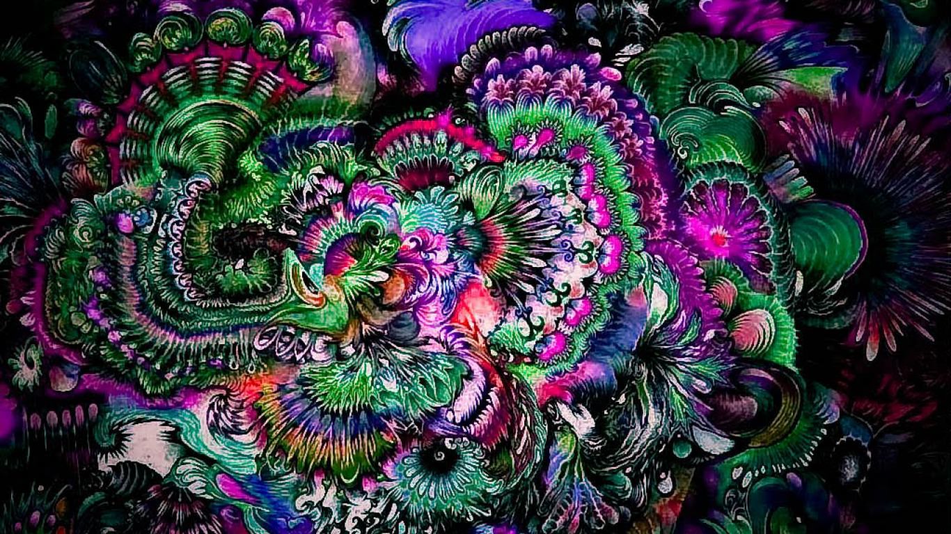 Trippy Wallpaper Desktop - Psychedelic Art , HD Wallpaper & Backgrounds