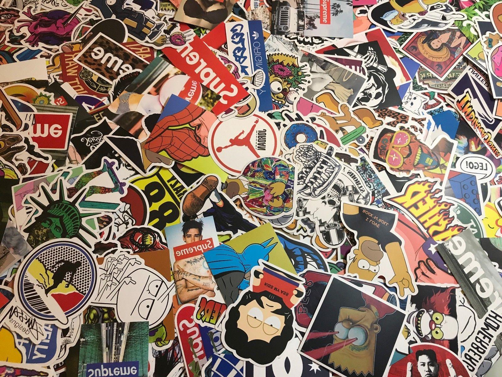 200 Vinyl Dope Sticker Lot Cool - Sticker Bomb Supreme Dope Sticker Collage , HD Wallpaper & Backgrounds