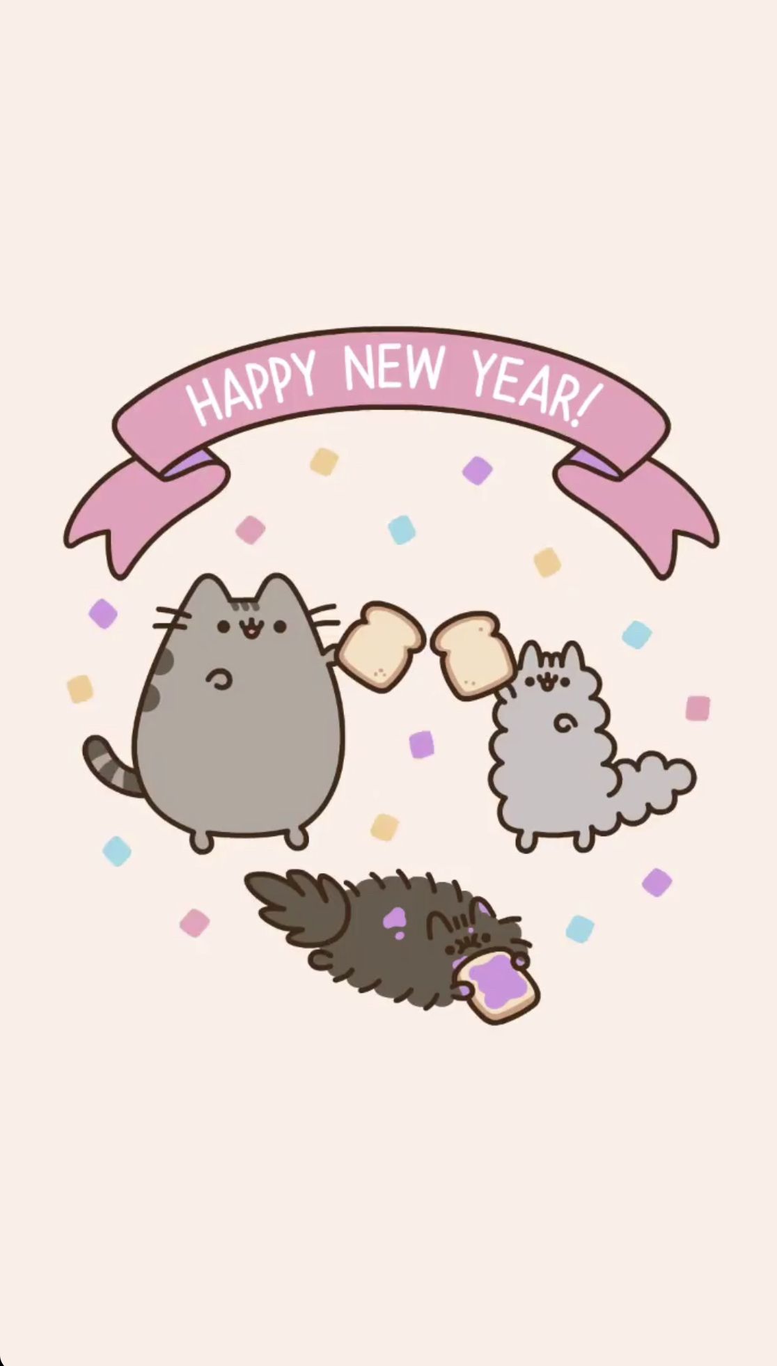 Pusheen Happy New Year 2020 , HD Wallpaper & Backgrounds