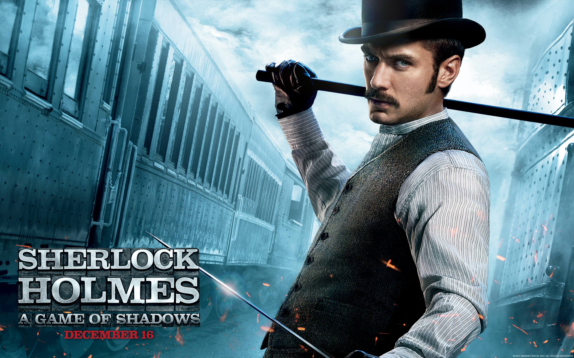 Jude Law In Sherlock Holmes - Sherlock Holmes Movie Watson , HD Wallpaper & Backgrounds