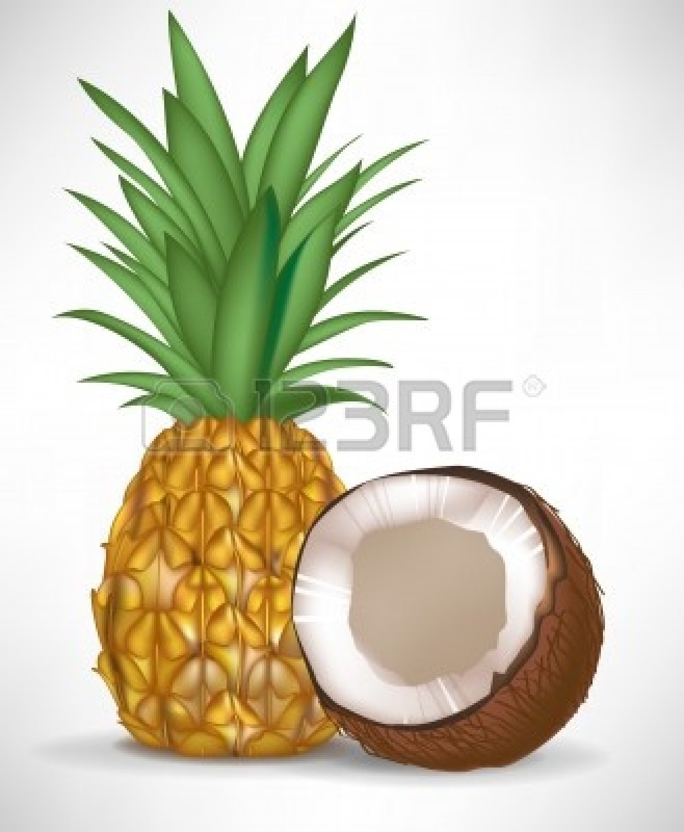 Pineapple - Wallpaper - Patterns - Cute Pineapple And Coconut , HD Wallpaper & Backgrounds