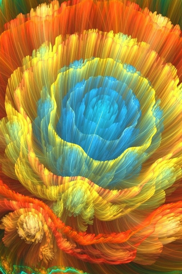 Iphone Wallpaper Beautiful Abstract Flower, Colorful - Flowers Beautiful Iphone Colourful Wallpapers Hd , HD Wallpaper & Backgrounds