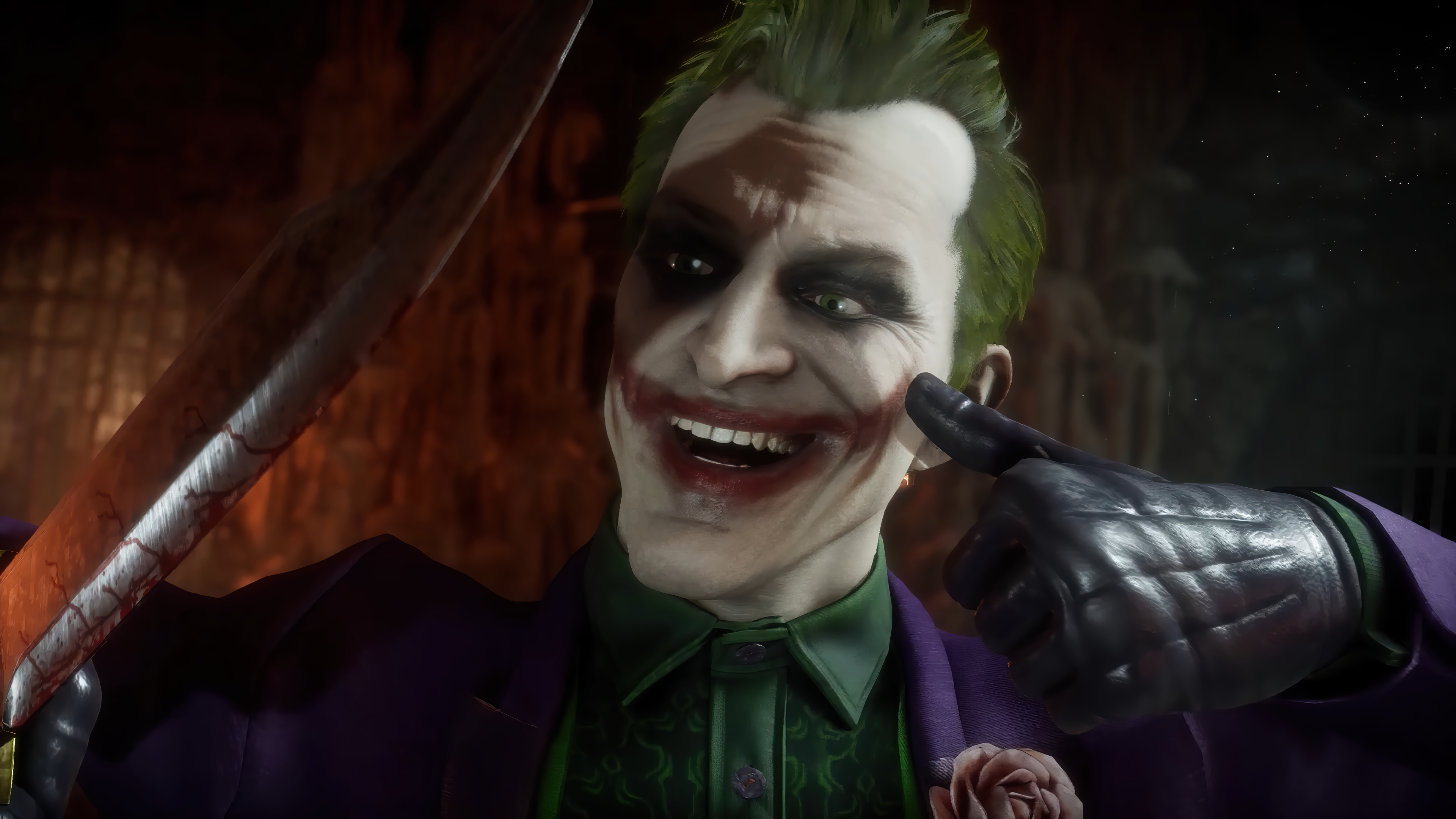 Joker, Smile, Mortal Kombat 11, 4k Wallpaper - Mortal Kombat 11 The Joker , HD Wallpaper & Backgrounds