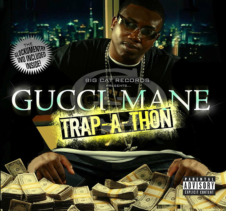 Gangsta, Gucci, Hip, Hop, Mane, Poster, Rap, Rapper, - Gucci Mane Trap A Thon , HD Wallpaper & Backgrounds