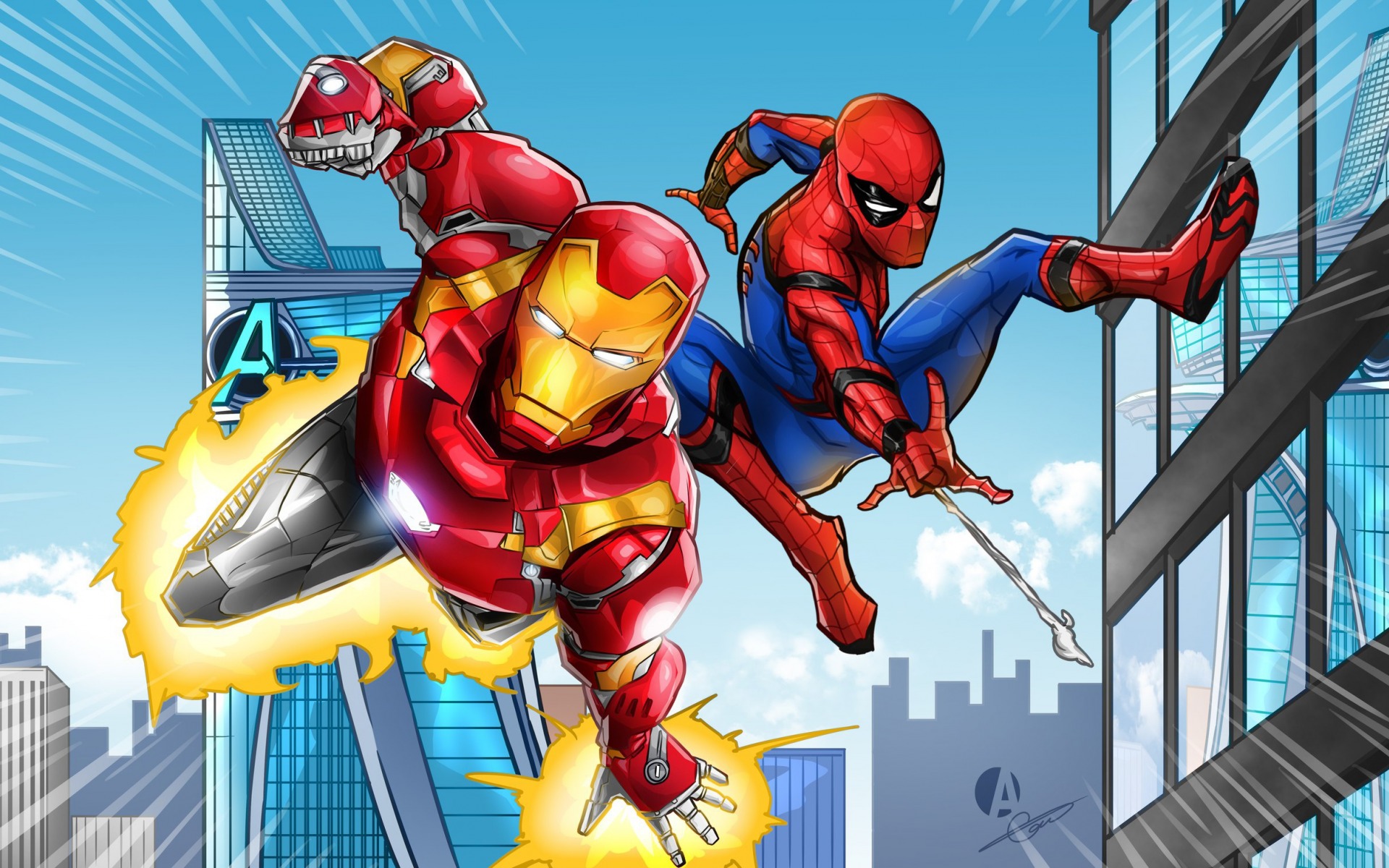 Superheroes, Art, Batman, Iron Man, Painted Characters - رسم شخصيات بات مان , HD Wallpaper & Backgrounds
