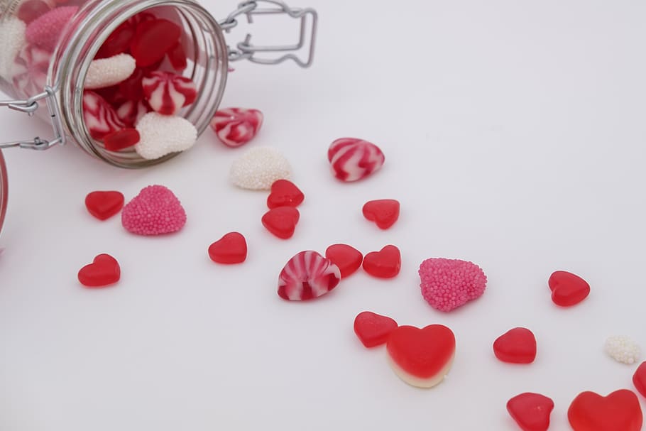 Fruit Jelly, Gummibärchen, Heart, Love, Romance, Sweet, , HD Wallpaper & Backgrounds
