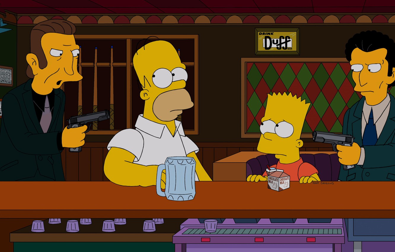 Photo Wallpaper Weapons, The Simpsons, The Bandits, - Simpsons Louie , HD Wallpaper & Backgrounds
