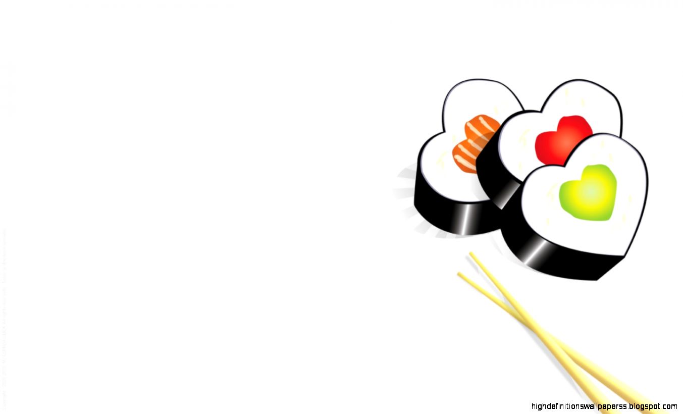 I Love Sushi Cartoon - Sushi Love , HD Wallpaper & Backgrounds