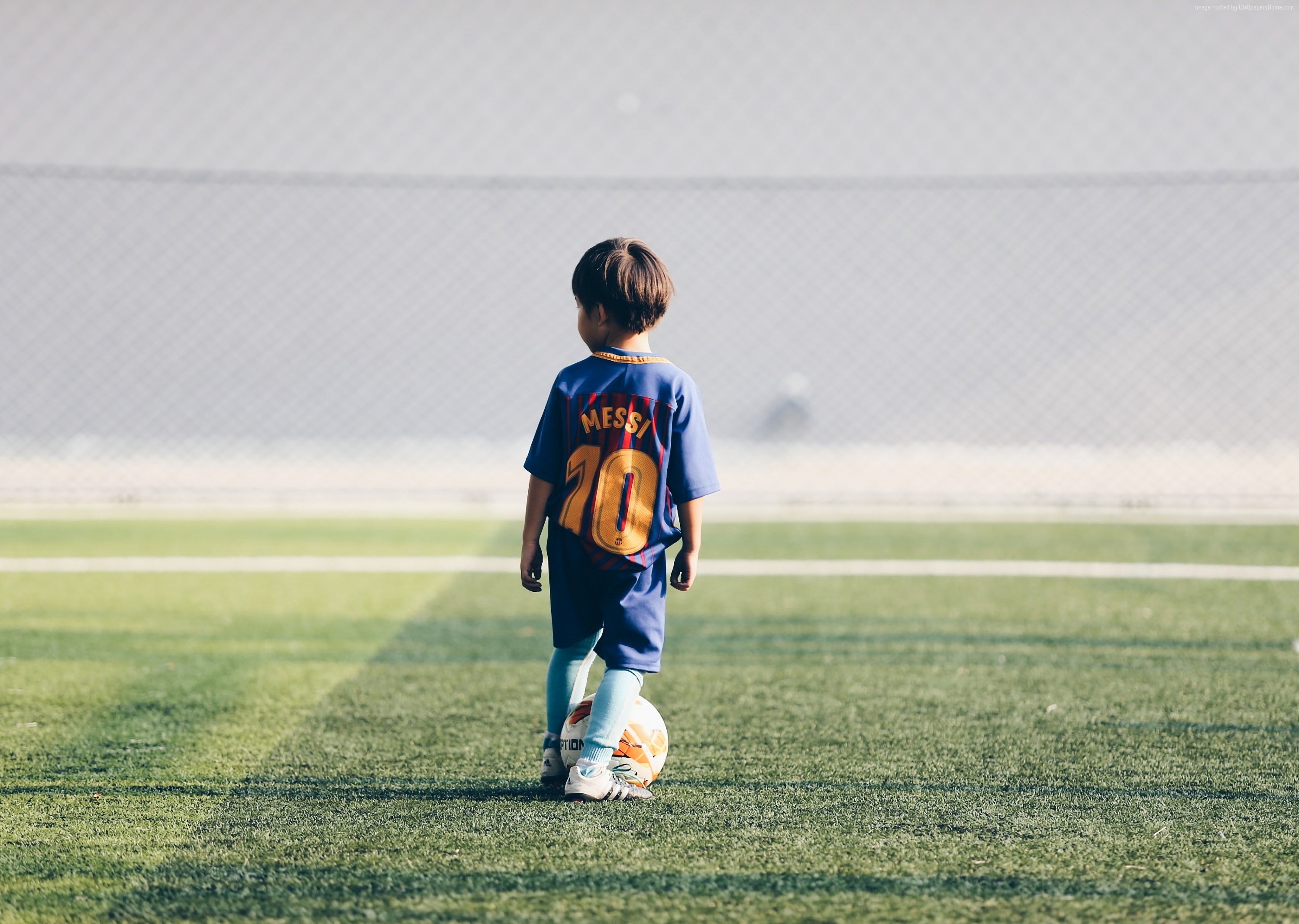 #4k, #child, #soccer - Playing Football , HD Wallpaper & Backgrounds